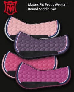 Rio Pecos Cotton Sheen Western Round Saddle Pads