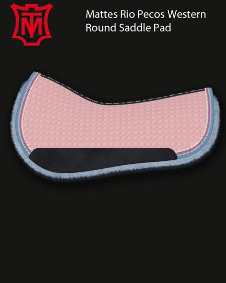 Mattes Rio Pecos Cotton Round Western Pad Baby Pink