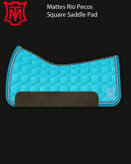 Rio Pecos Cotton Sheen Western Square Pad Turquoise