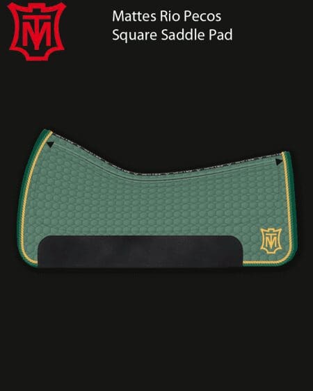 Rio Pecos Cotton Western Square Saddle Pad Green