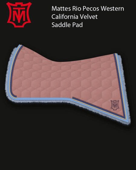 Mattes Rio Pecos Dusky Rose Velvet California Saddle Pad