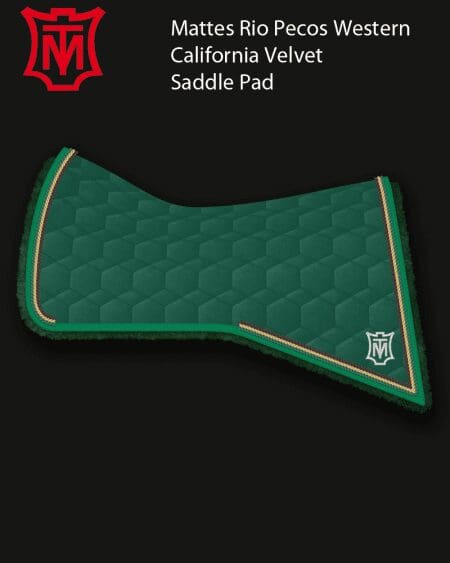 Mattes Rio Pecos Green Velvet California Saddle Pad
