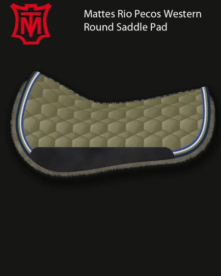 Mattes Rio Pecos Khaki Cotten Sheen Round Western Pad