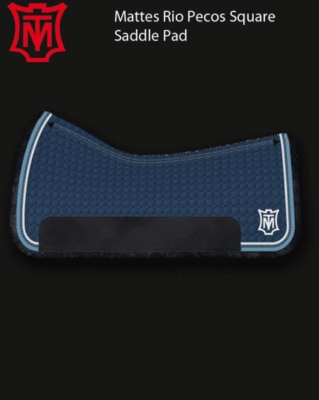 Mattes Rio Pecos Navy Cotton Saddle Pad