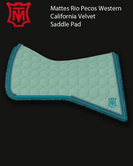Mattes Rio Pecos Pale Jade Velvet California Saddle Pad
