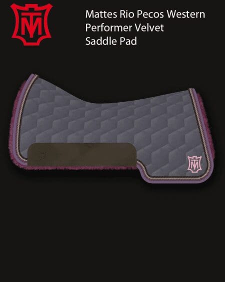 Mattes Rio Pecos Performer Grey Velvet Saddle Pad