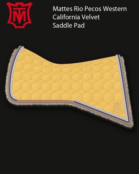 Mattes Rio Pecos Yellow Velvet California Saddle Pad