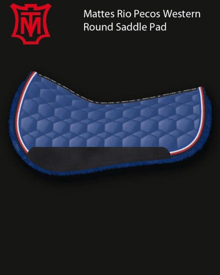 Royal Blue Rio Pecos Cotton Sheen Western Pad