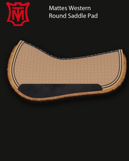 Standard Cotton Round Western Saddle Pad Sand