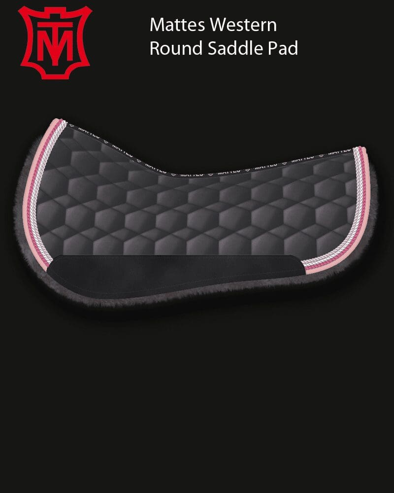 Standard cotton sheen western round saddle pad