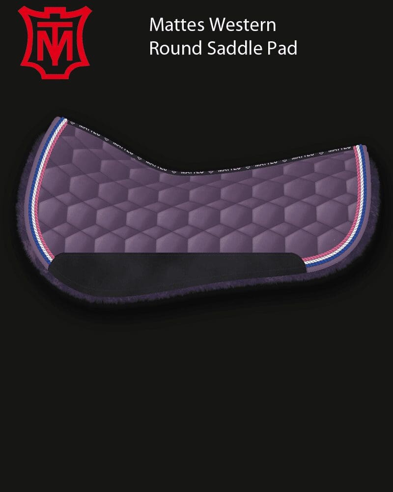 Standard cotton sheen western round saddle pad