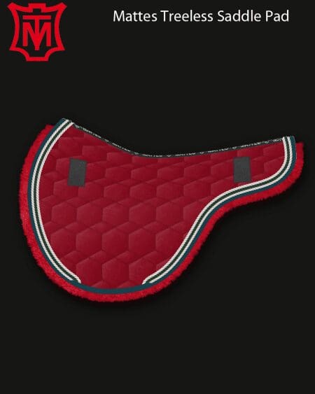 Burgundy Velvet Treeless Saddle Pad