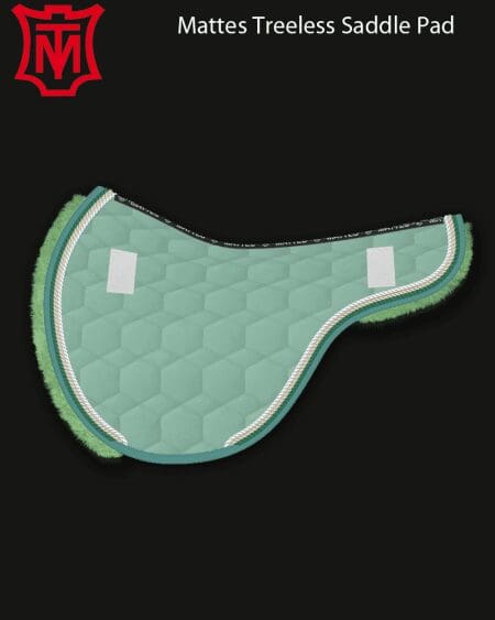 Pale Jade Velvet Treeless Saddle Pad