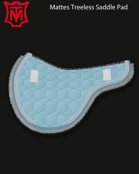 Water Blue Velvet Treeless Saddle Pad