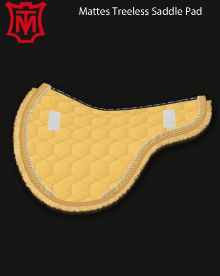 York Yellow Velvet Treeless Saddle Pad