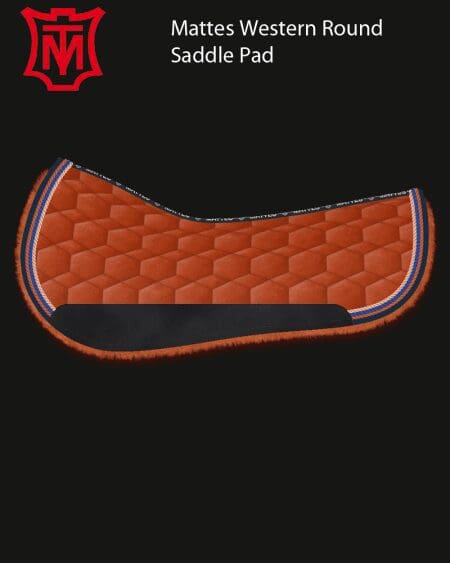 Mattes Velvet Western Round Pad Cinnamon