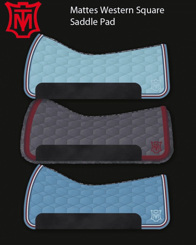 Square Shaped Mattes Western Saddle Pad full lambskin lining