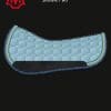 Mattes Water Blue Velvet Western Round Saddle Pad