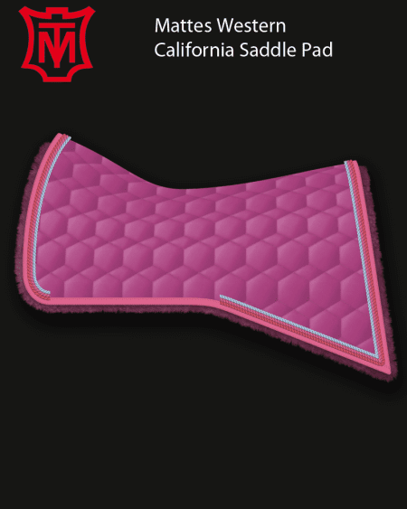 Mattes Western California Fuschia Cotton Sheen Saddle Pad