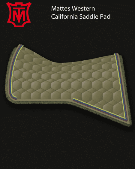 Mattes Western California Khaki Cotton Sheen Saddle Pad