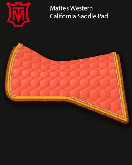 Mattes Western California Orange Cotton Sheen Saddle Pad