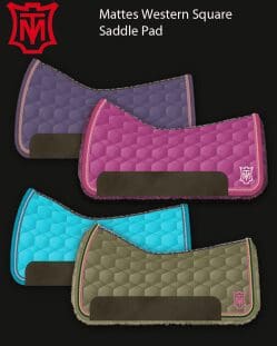 standard cotton sheen square western saddle pad