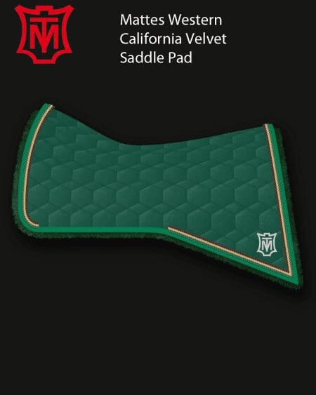 Mattes Western Green Velvet California Saddle Pad