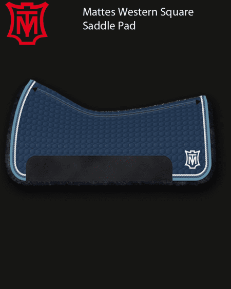 Mattes Western Navy Cotton Saddle Pad