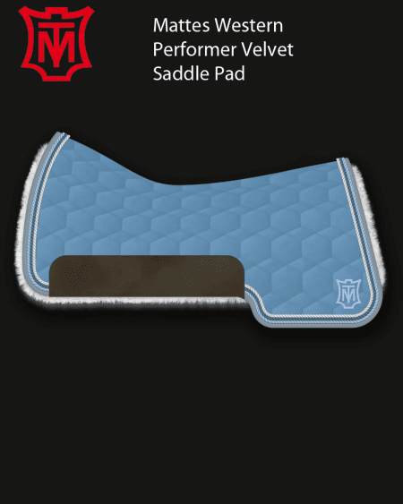 Mattes Western Performer Cornet Blue Velvet Pad