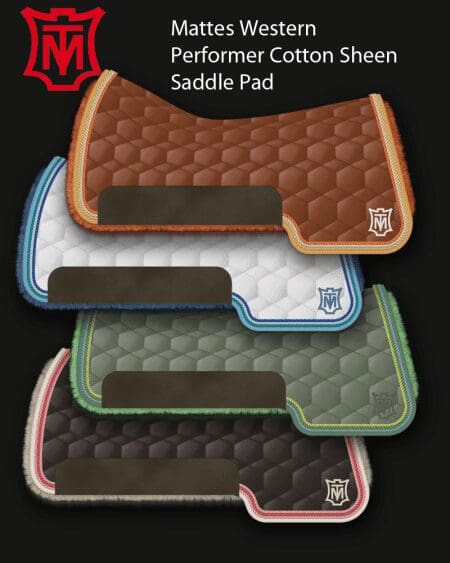 Standard cotton sheen Performer western saddle pad