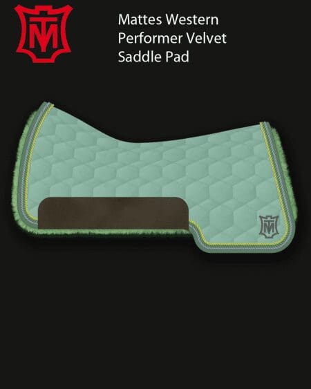 Mattes Western Performer Pale Jade Velvet Saddle Pad