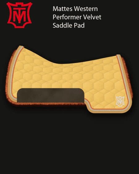 Mattes Western Performer York Yellow Velvet Pad