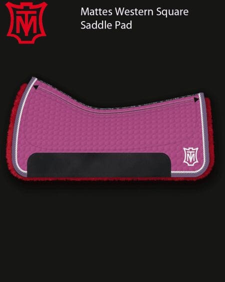 Mattes Pink Western Cotton Saddle Pad