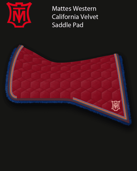 Mattes Western Red Velvet California Saddle Pad