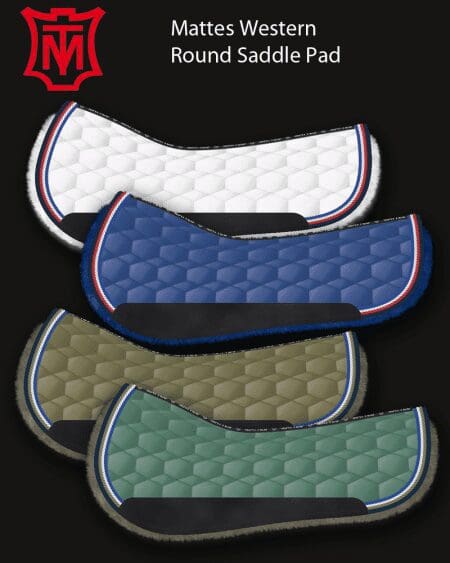 Standard cotton sheen western round saddle pad