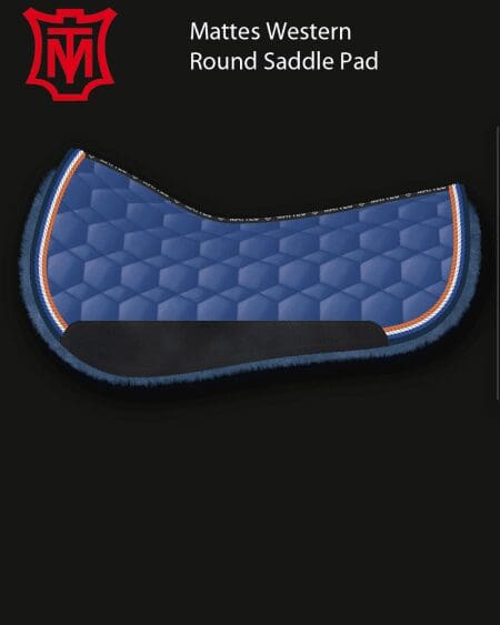 Standard Western Round Cotton Sheen Pad Royal Blue