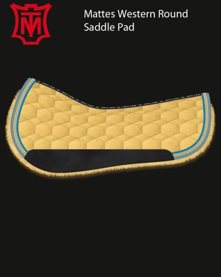 Mattes York Yellow Velvet Western Round Pad
