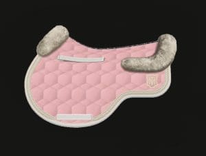 Baby Pink Jumping Sheepskin Saddle Pad