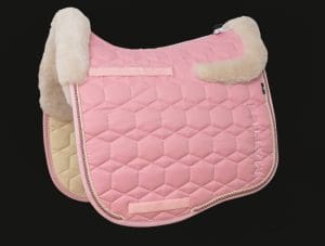 Baby Pink Dressage Sheepskin Saddle Pad