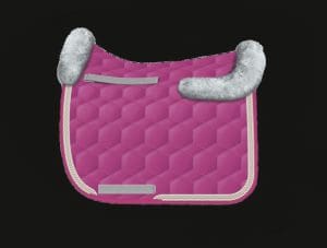 Candy Pink Dressage Sheepskin Saddle Pad