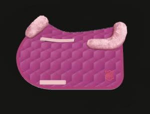 Candy Pink Jumping Sheepskin Saddle Pad