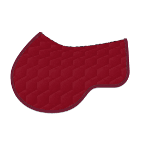 Burgundy Eurofit Velvet Jumping Saddle Pad with Blackberry Binding and Rope Trim