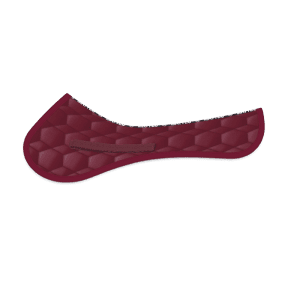 Burgundy Cotton Sheen Jumping Half Pad with Burgundy Coloured Binding