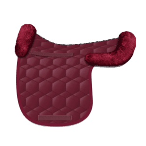 Burgundy Cotton Sheen Dressage Sheepskin Numnah