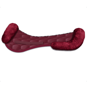 Burgundy Cotton Sheen Sheepskin Jumping Half Pad