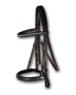 Crystal Bridle Brown with Petrol Piping