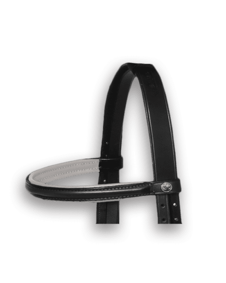 Browband Black with Dove Padding