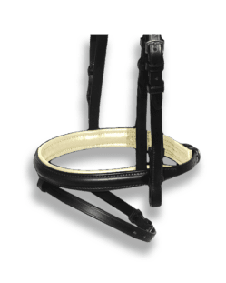 Noseband Black with Lemon Padding - Flash