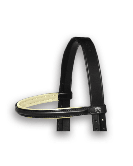 Browband Black with Lemon Padding