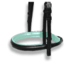 Noseband Black with Mint Padding - Plain